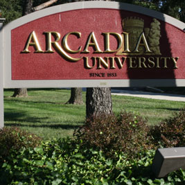 Arcadia University Sign